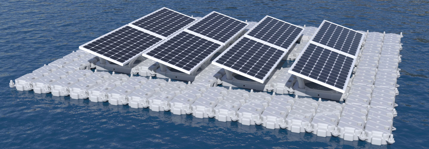 Floating solar mounting system